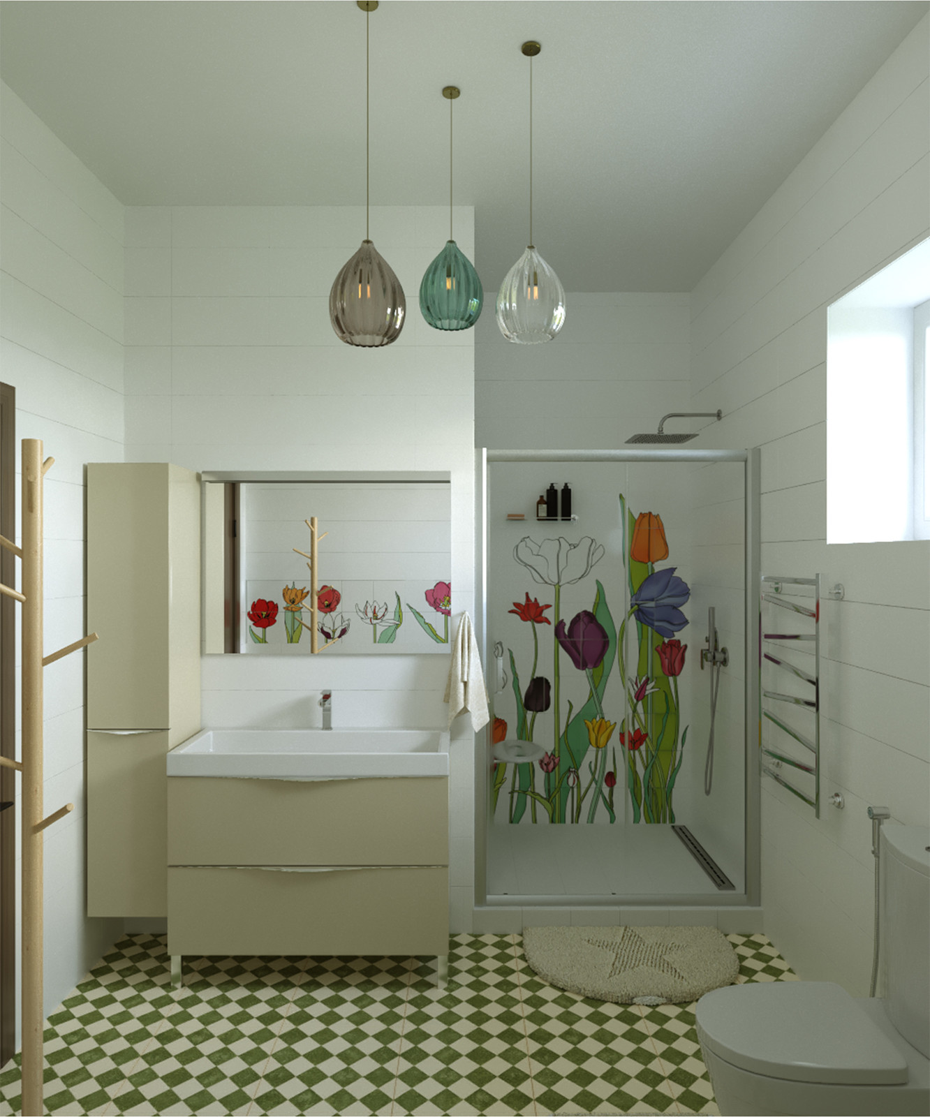 Небольшой санузел в коттедже