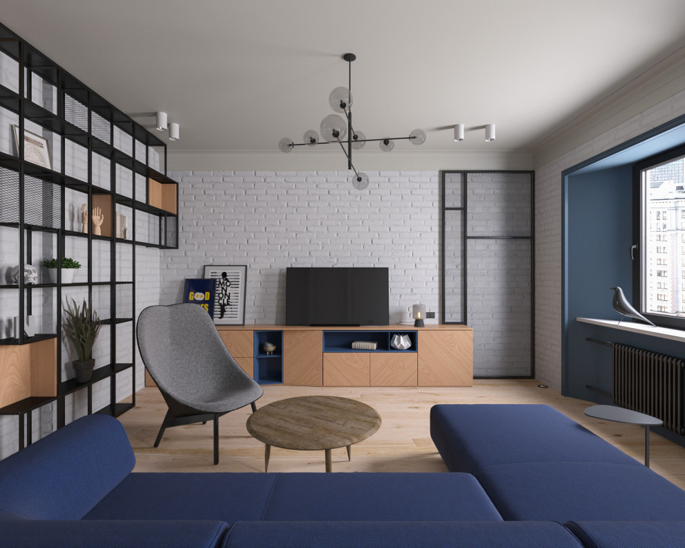 3d-визуализация "Эклектичный лофт" (оформление интерьера от Zeworkroom)