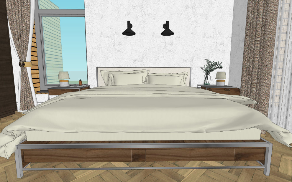 3D визуализация первого этажа дома