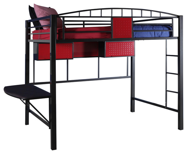 Powell Garage Loft Bed 14y2003lb, Powell Bunk Beds With Desk
