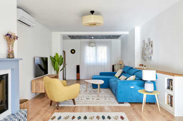 Hogar Marta y Roger contemporary-vardagsrum
