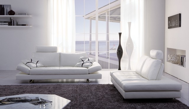gertrudes white sofa - modern - living room - miami -el dorado