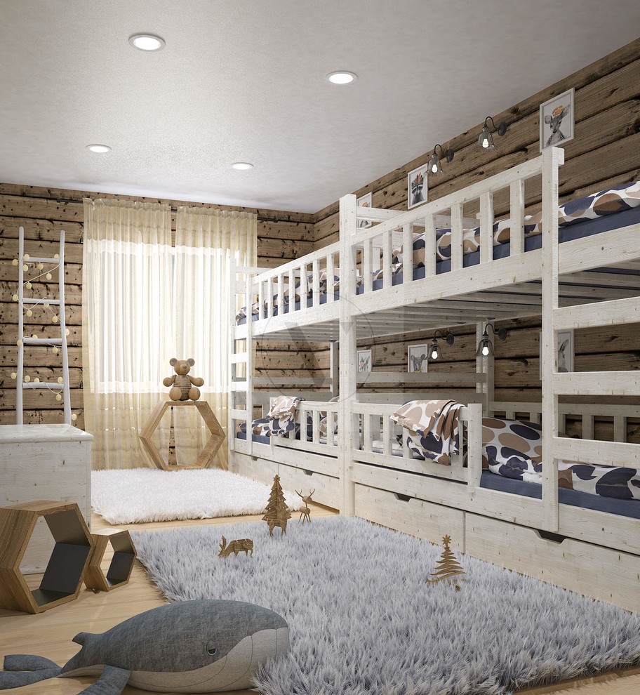 Дизайн современной детской с экономным использованием общего пространства