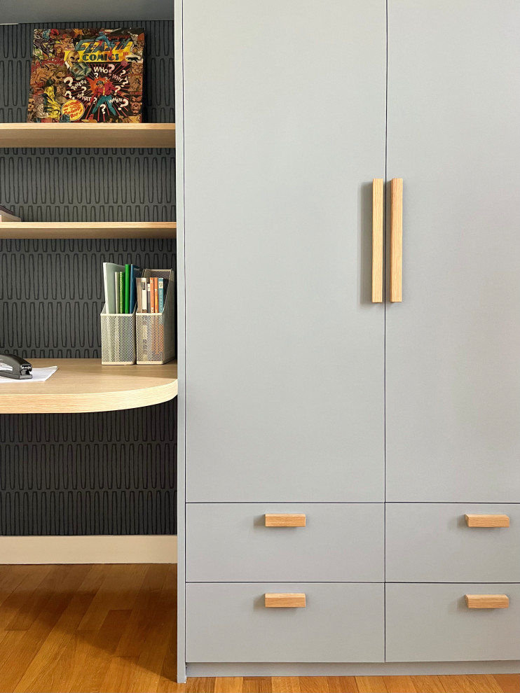 Chambre d'ado - détails du meuble sur-mesure