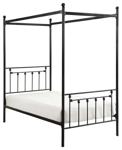 Cameron Canopy Metal Platform Bed, Twin Metal Platform Bed