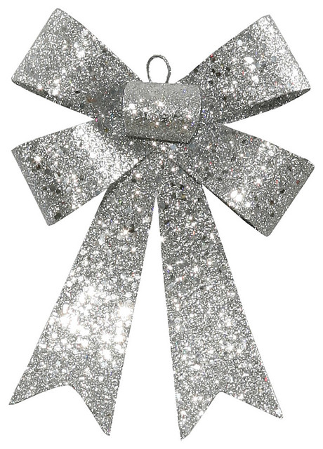 sequin and glitter bow christmas ornament champagne 7 archery christmas ornament
