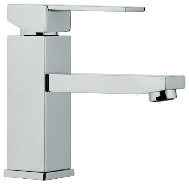 Square Brass Bathroom Sink Faucet