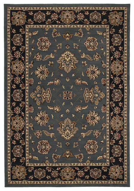 Oriental Weavers Ariana Fl Blue Black Rug Traditional Area