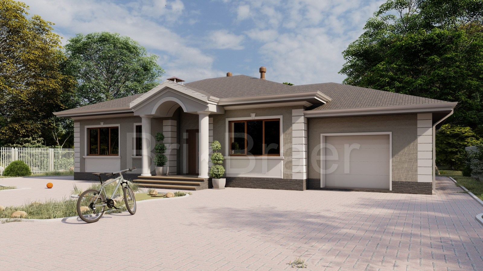 Проект дома №164 одноэтажный площадью 201 м2