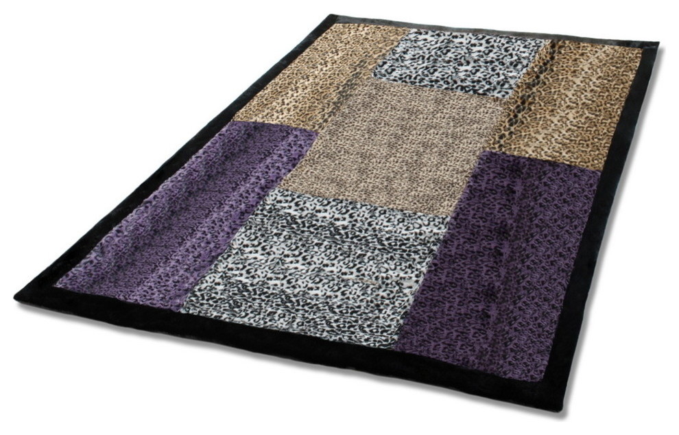 Onitiva - Nature And Wild Patchwork Throw Blanket  (61"-86.6")