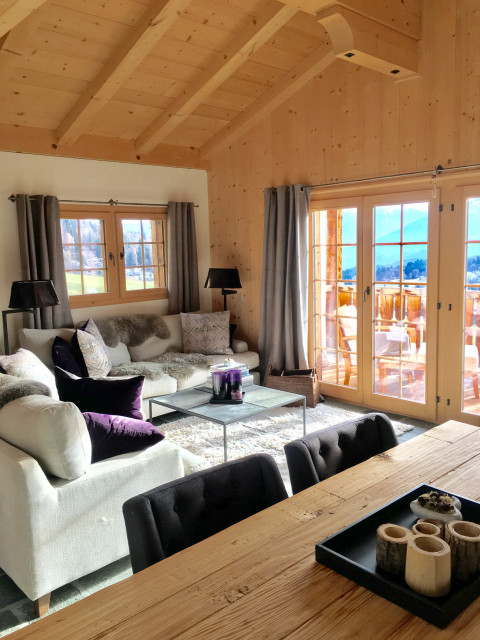 Chalet Flims rustik-vardagsrum