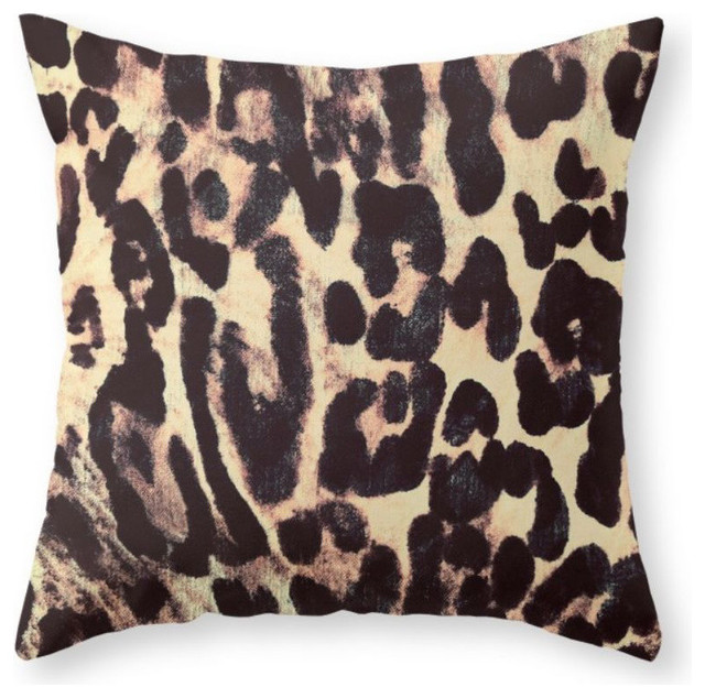 Leopard Print Throw Pillow Cover Contemporary Decorative