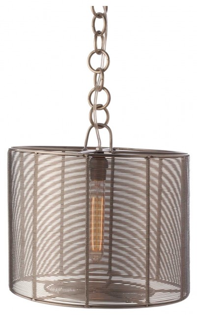 Steel Wrapped Wire Drum Lamp