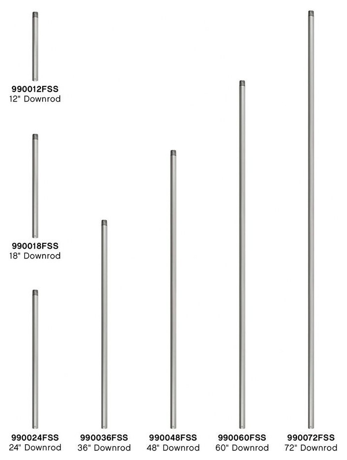 Ceiling Fan Downrod48 Inch Down Rod LengthSatin Steel Finish