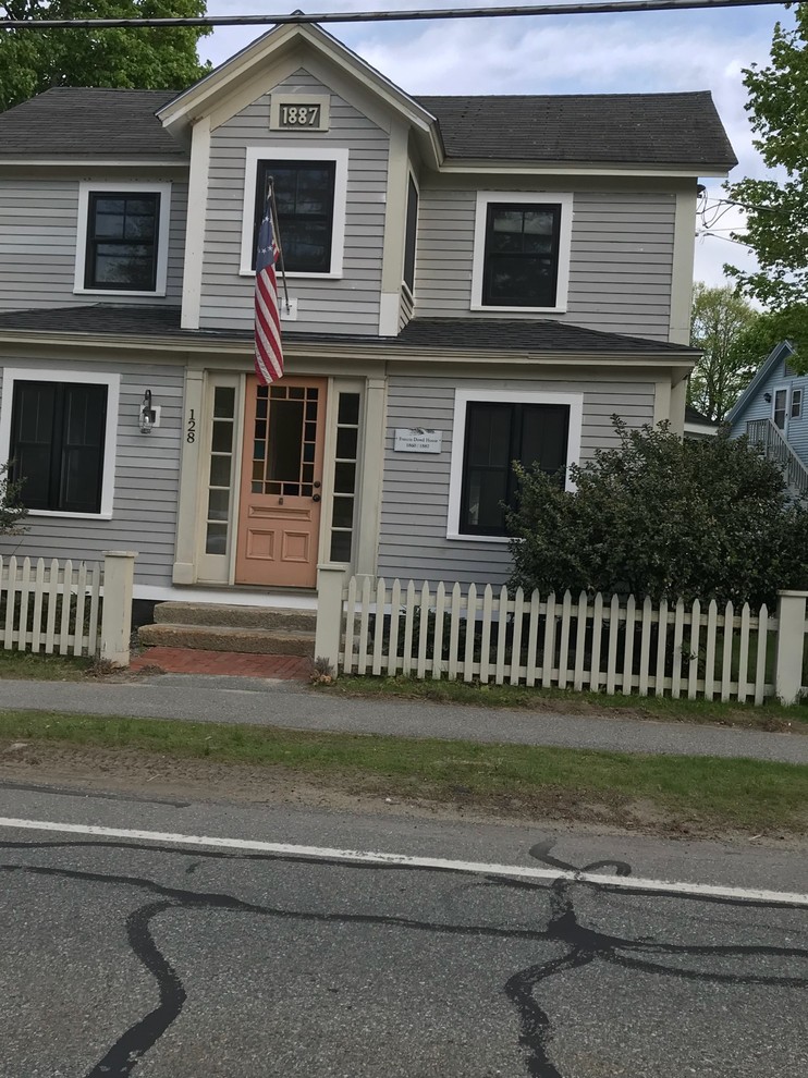 Gray house with cream trim?