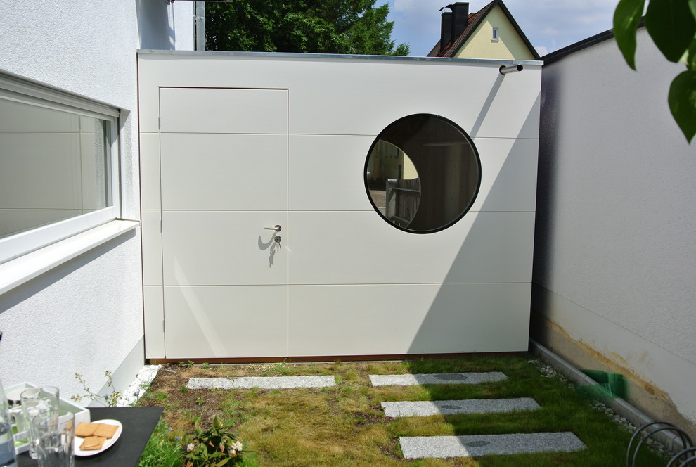 Freistehendes, Kleines Modernes Gartenhaus als Arbeitsplatz, Studio oder Werkraum in München