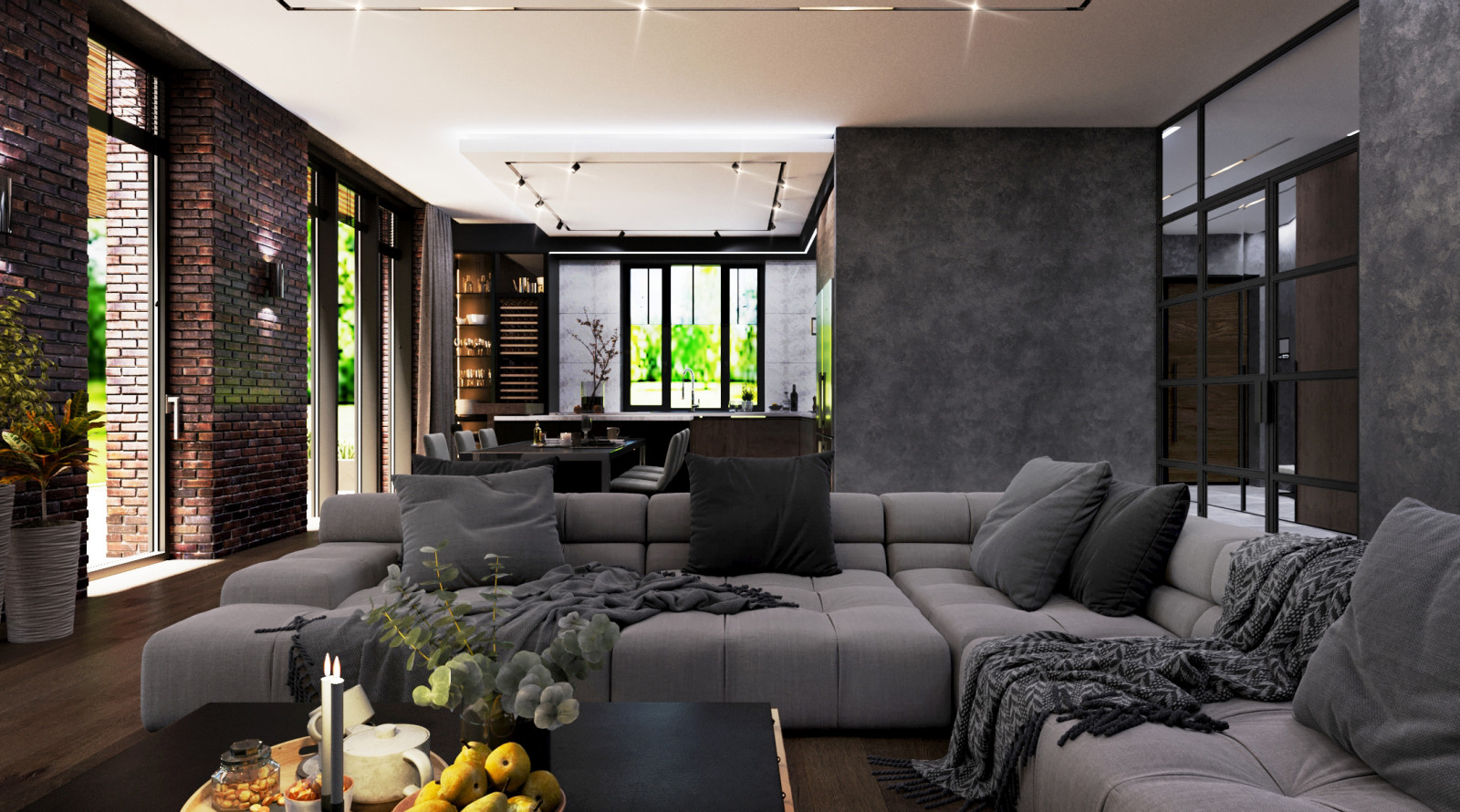 Чувство стиля. Кухня-Гостиная-Столовая.