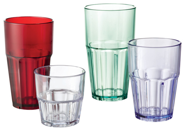 Bahama Tumblers 10 Oz Drinking Glass Set Of 4 Jade Contemporary Everyday Glasses By G E 4820