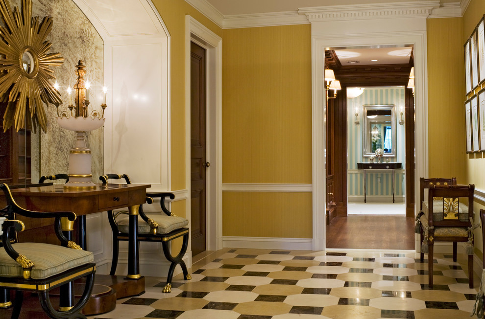 Inspiration for a transitional entryway remodel in Boston