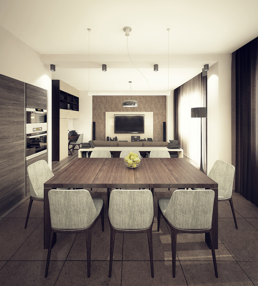 Частная квартира с современным интерьером.