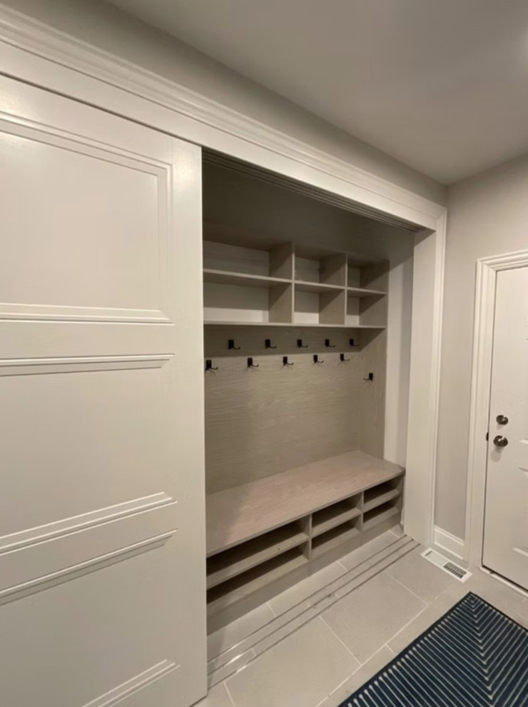 Inspiration for a transitional entryway remodel in Chicago