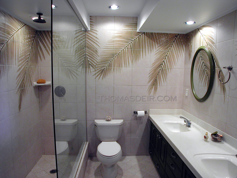 This is an example of a tropical bathroom in Hawaii.