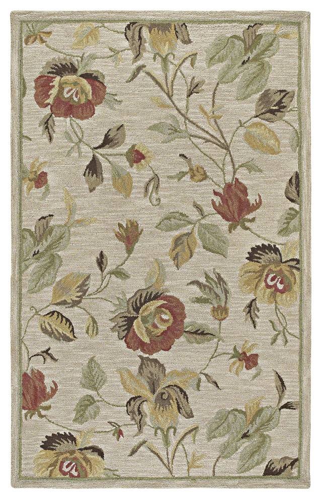 Kaleen Khazana Collection Rug, Linen, 2'x3' Traditional Area Rugs