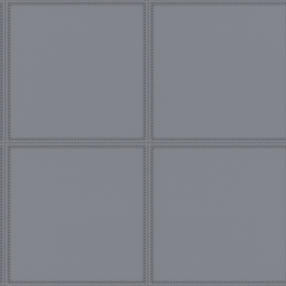 Avenue Stone Leather Wallpaper, Swatch Contemporary Wallpaper by