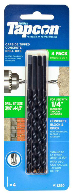 tapcon-11250-carbide-tipped-concrete-drill-bit-3-16-x-4-1-2-4-pack