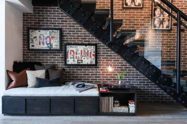 Bozeman Modern Loft industrielt-trappe