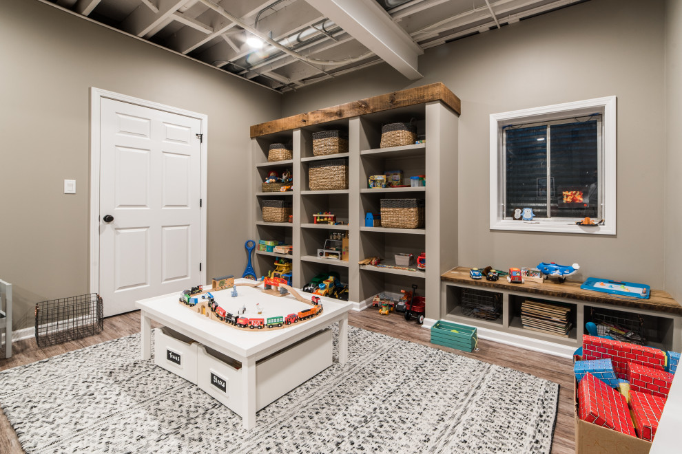 Design ideas for a country kids' playroom in Chicago.