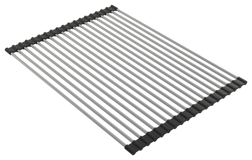 BOCCHI 2350 0001 Roller Mat Stainless Steel With Black Edging for