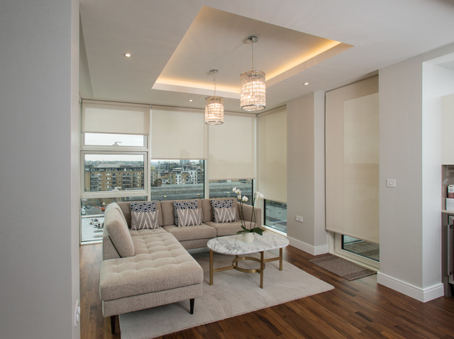 Roller blinds contemporain-salon