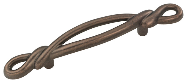 French Twist Pull 3 Center To Traditional Cabinet And French Twist Cabinet Pull Dark Antique Copper 3