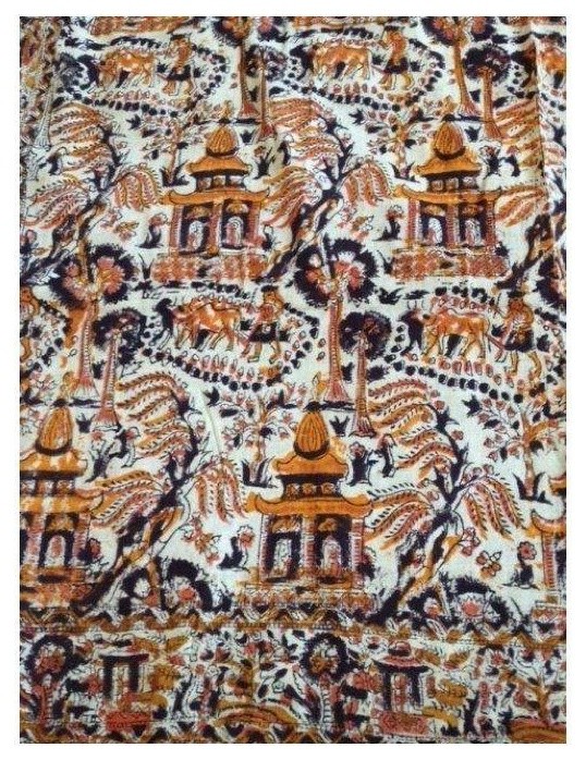 Pre-owned Vintage Hand-Dyed Indian Cloth