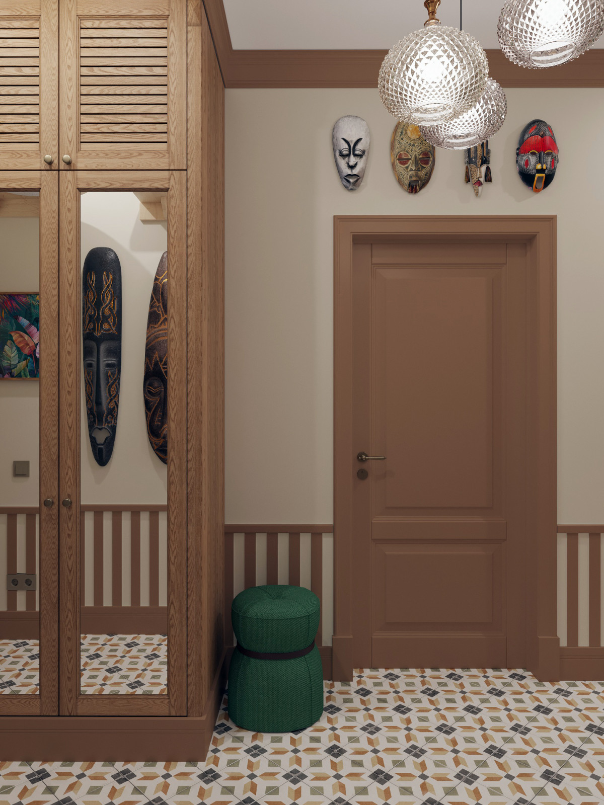 Интерьер части квартиры в Долгопрудном - "Маски" (49,65 кв.м.)