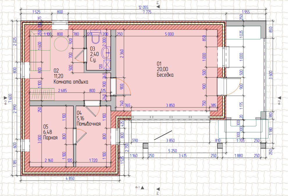 Эскизный проект банного комплекса