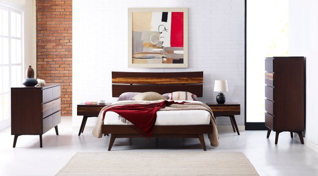 Azara Platform Bed Sable Midcentury Bedroom Seattle by