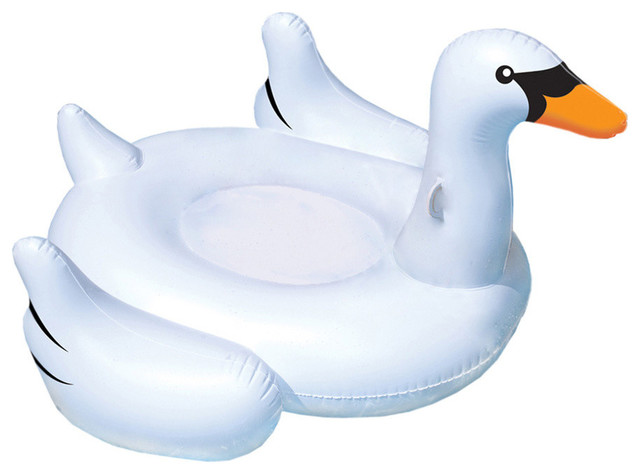 Swimline Giant Swan Inflatable Pool Toy, White