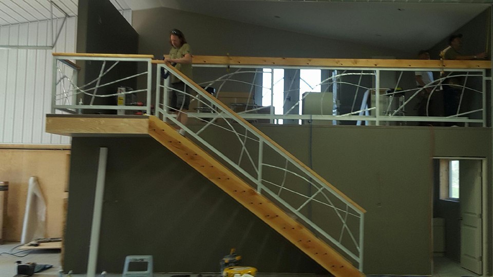 Inspiration for a modern home design remodel in Calgary