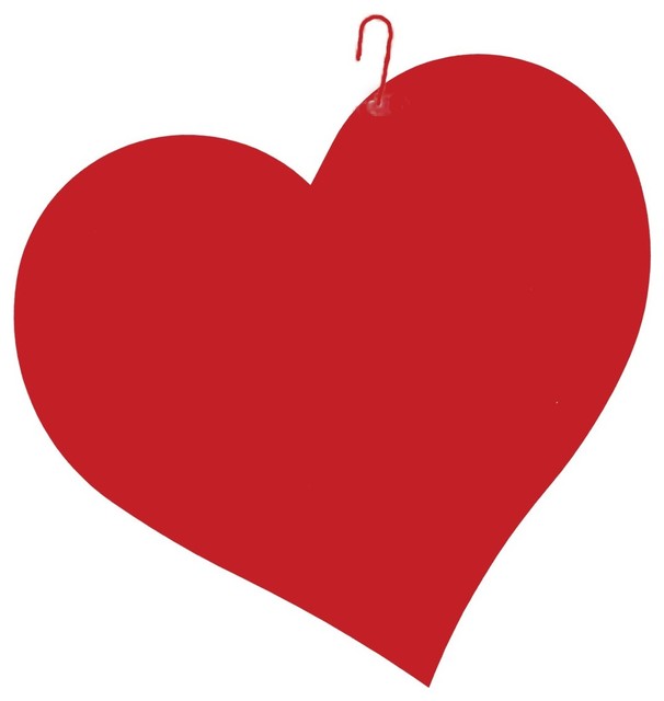Wrought Iron Red Heart Decoration Hanging Silhouette