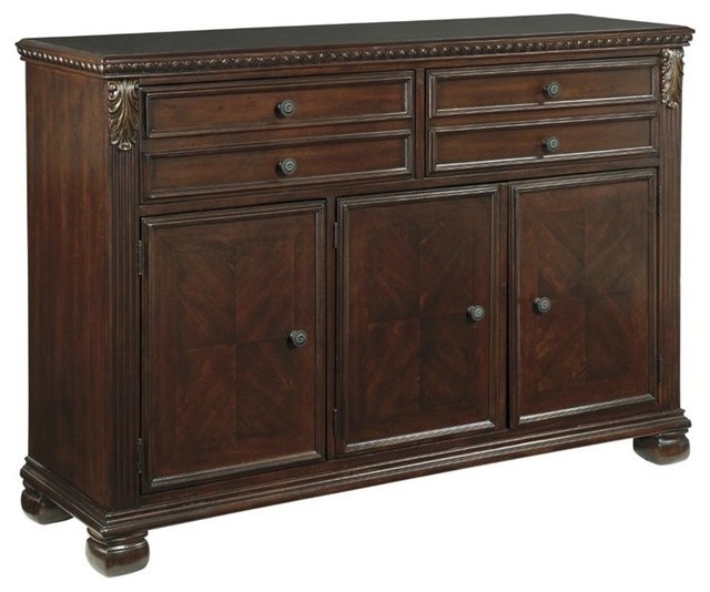 Ashley Leahlyn Buffet, Reddish Brown Traditional Buffets And