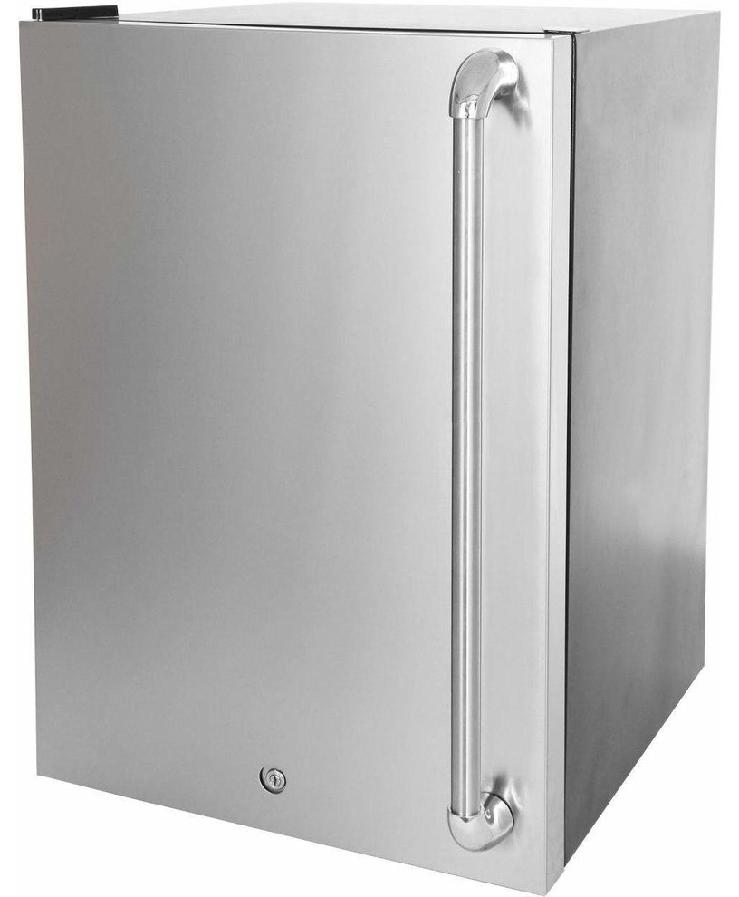 Outdoor Stainless Steel Refrigerator with Left Hinged Door Upgrade Kit