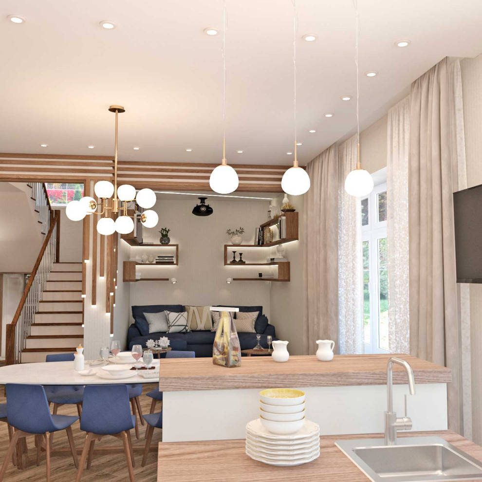 Дом в современном стиле (сканди+современный)