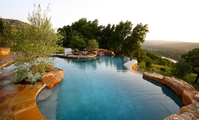 Natural Infinity Pool - Traditional - Pool - Austin - by Design Ecology