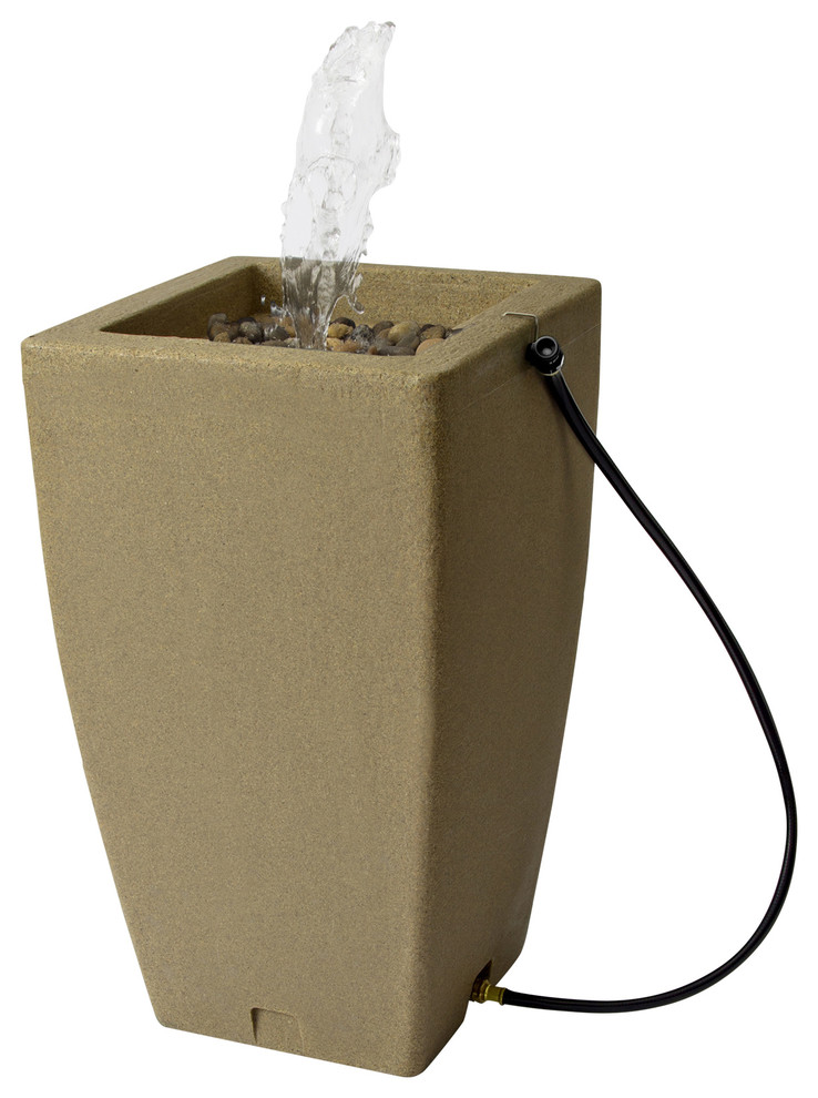 Madison Rain Barrel Fountain Modern Rain Barrels by Algreen Products