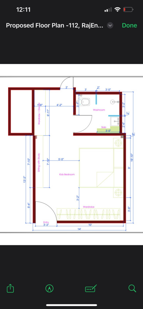 design this bedroom with wardrobe area and bathroom. modern look | Houzz
