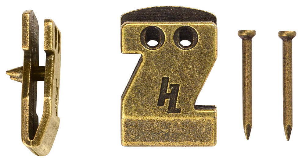 HangZ 20lb. Flat Mount Sawtooth Hooks, 2Pack Traditional Wall