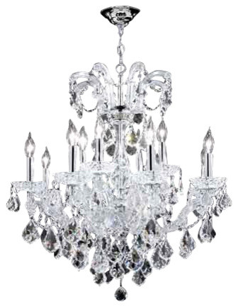 Maria Theresa Grand 12-Light Chandelier, Gold Lustre