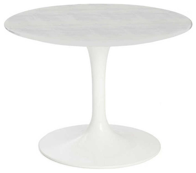 Saarinen Outdoor Side Table 20 Round By Knoll Vetro Bianco Base Color
